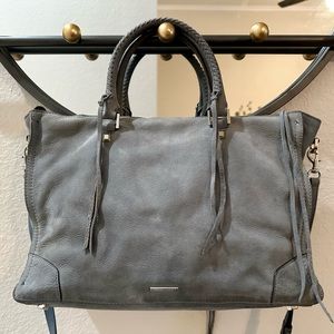 Rebecca Minkoff Blue Suede Regan Crossbody Bag